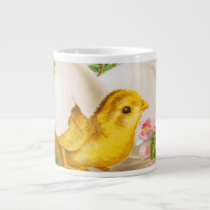 "En påskgåva" Vintage VIctorian-kort, 1884 Jumbo Mugg