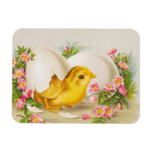 "En påskgåva" Vintage VIctorian-kort, 1884 Magnet