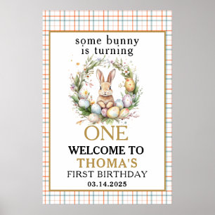 En påskhare börjar bli en första födelsedag poster