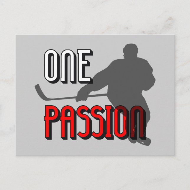 En passionhockey vykort (Framsida)