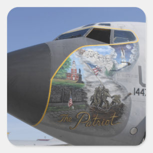 En patriotisk näsa för KC-135 Fyrkantigt Klistermärke