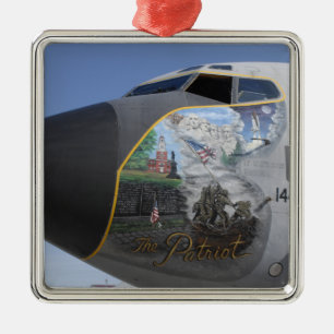 En patriotisk näsa för KC-135 Julgransprydnad Metall