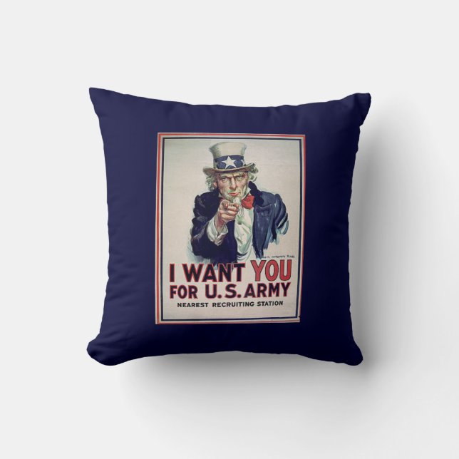 En patriotisk symbol Amerikansk MoJo-kudde Kudde (Framsida)
