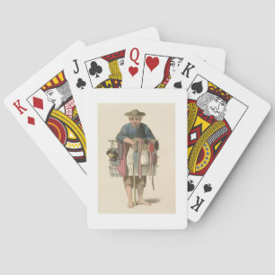 En Pedlar, pläterar 17 från "dräkten av chinan", Spel Kort