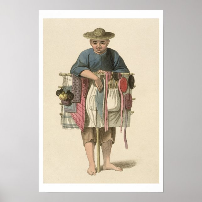 En pedlar, tallrik 17 från "Chinans kostym", en Poster (Framsidan)