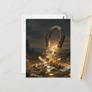 En pengamagnet AI-konst Vykort