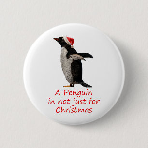 En Penguin är inte bara till julbricka Knapp