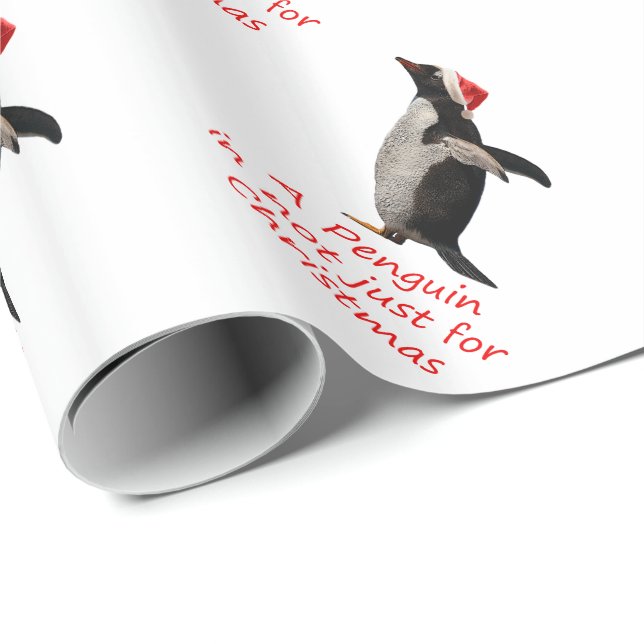 En Penguin är inte bara till Papper för julafton Presentpapper (Rullad Hörn)