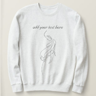 En pennlindad gravid kvinnlig trötskel t shirt