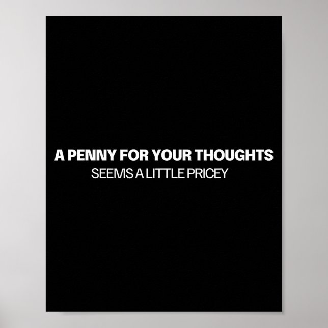 En penny för dina tankar - skämt  poster (Framsidan)