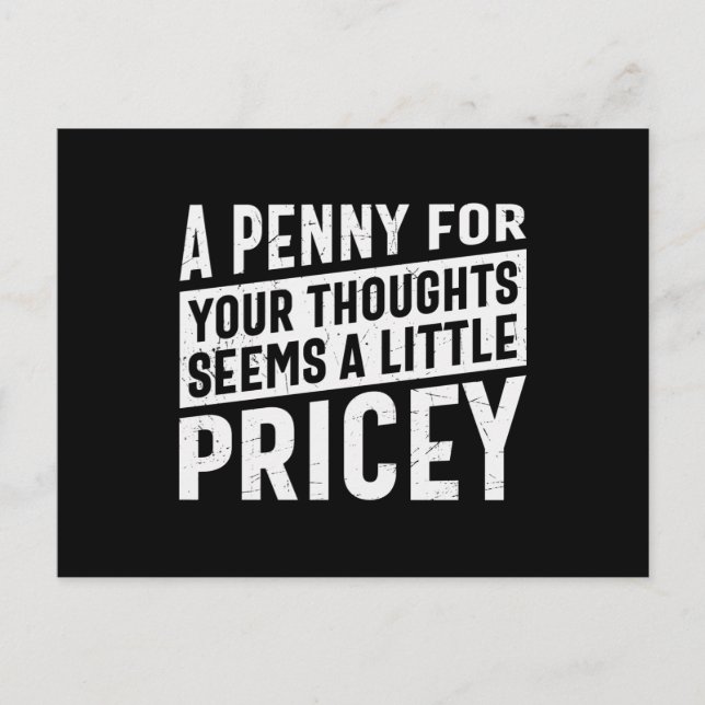En penny för dina tankar vykort (Framsida)
