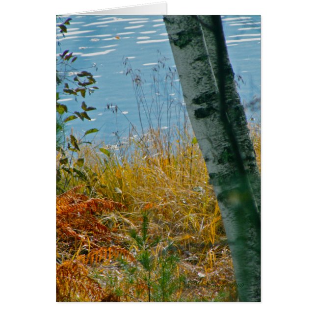 En pensel med höst hälsningskort (Framsidan)