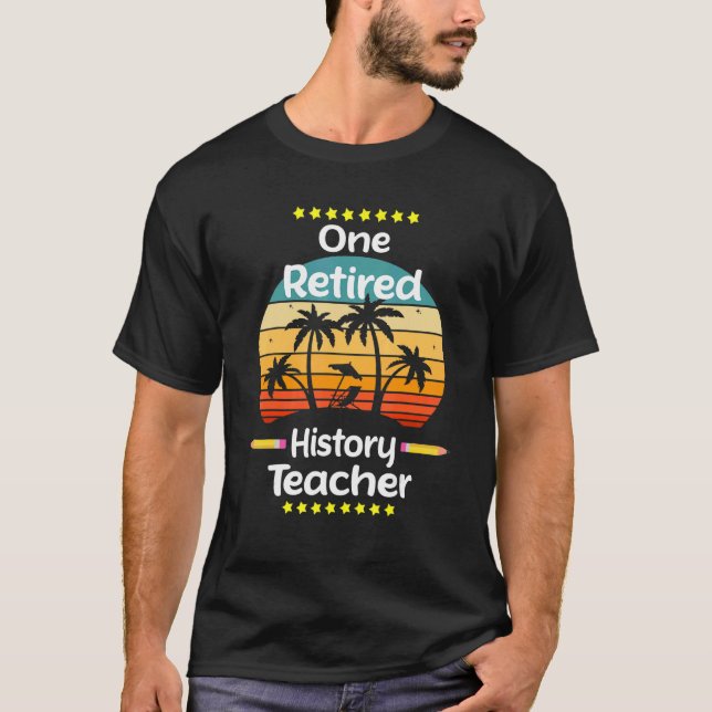 En pensionerad historielärare Beach Schoolu2019s O T Shirt (Framsida)