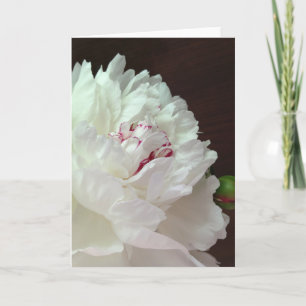 En peony för ditt tankekort med tomt anteckningsko anteckningskort