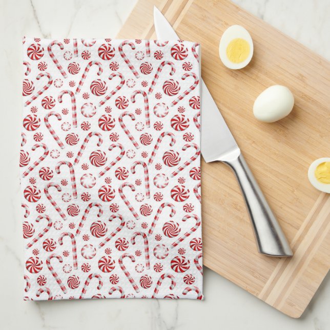 En Pepparmynta Kryddserie Design 12  Kökshandduk (Vikt i Fjärdedel)