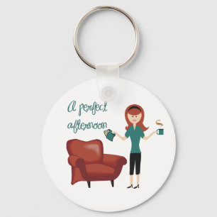 En perfekt eftermiddag Keychain Nyckelring