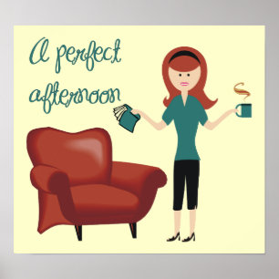 En perfekt eftermiddagaffisch poster