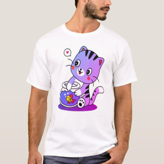En perfekt kattdesign t shirt