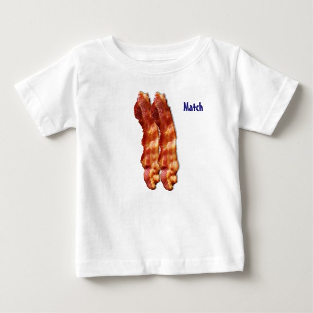 En perfekt match - bacon t-shirt (Framsida)