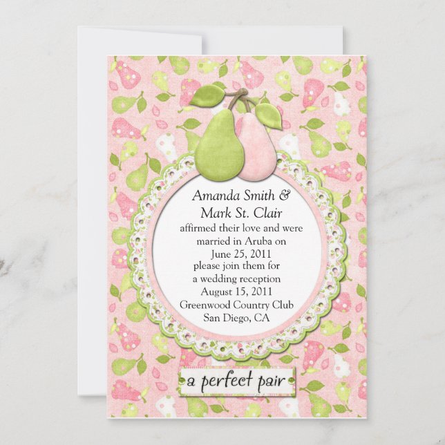 En Perfekt Pair Post Wedding-inbjudan Inbjudningar (Framsida)