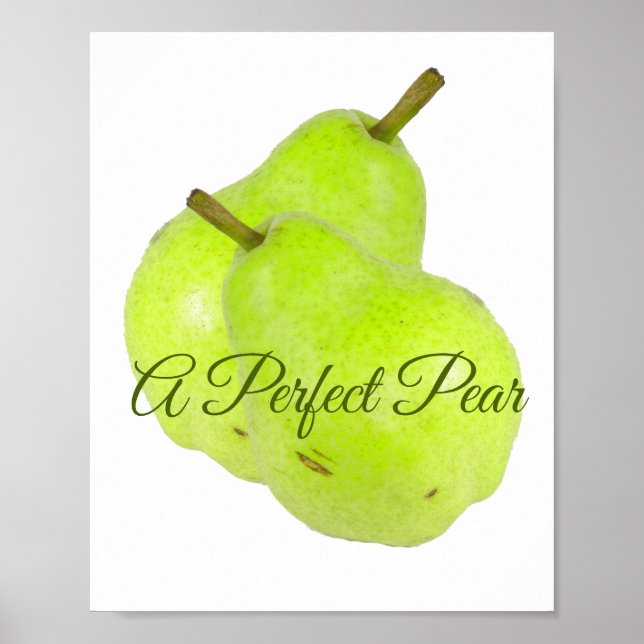 En perfekt päron saftig och söt vit BG Poster (Framsidan)