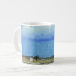 En perfekt stormabstraktkonst landskap målning kaffemugg