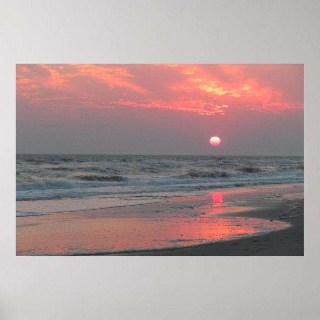 En Perfekt Sunset - Oak Island, NC Poster (Framsidan)