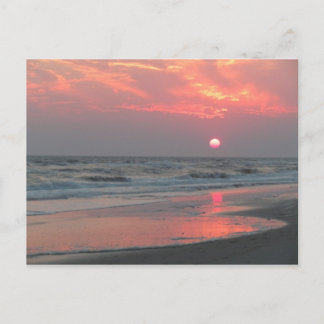 En Perfekt Sunset - Oak Island, NC Vykort
