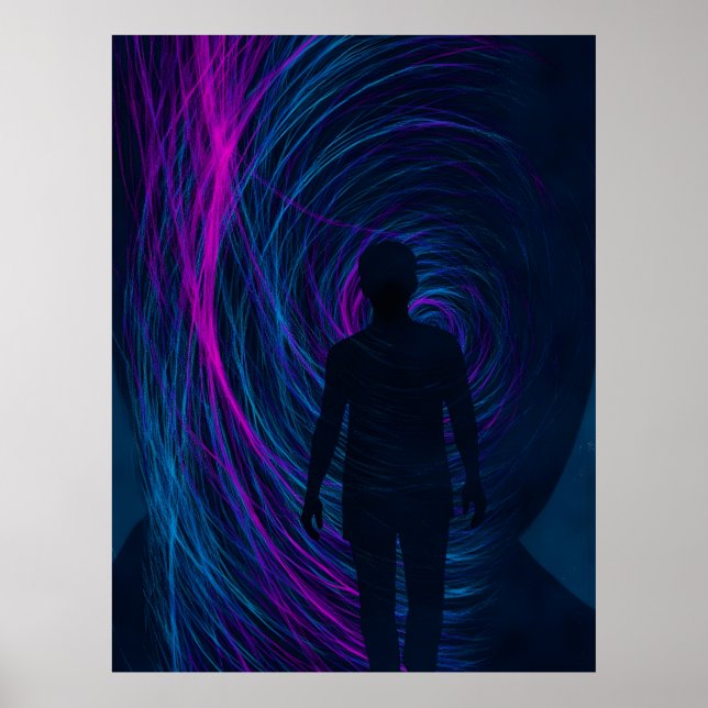 En person finner sig själv vilse i algoritmen poster (Framsidan)