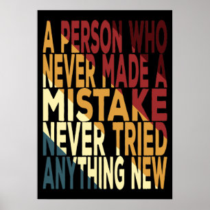 En person som aldrig gjorde ett misstag poster
