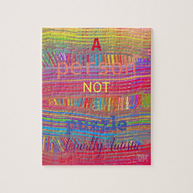 En person som inte är ett pussel- Autism Acceptans Pussel (Vertikal)