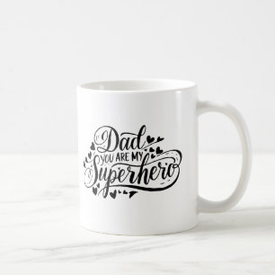 En personlig att du är min Hero Pappa Mugg
