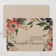 en personlig inbjudan till brudtärna