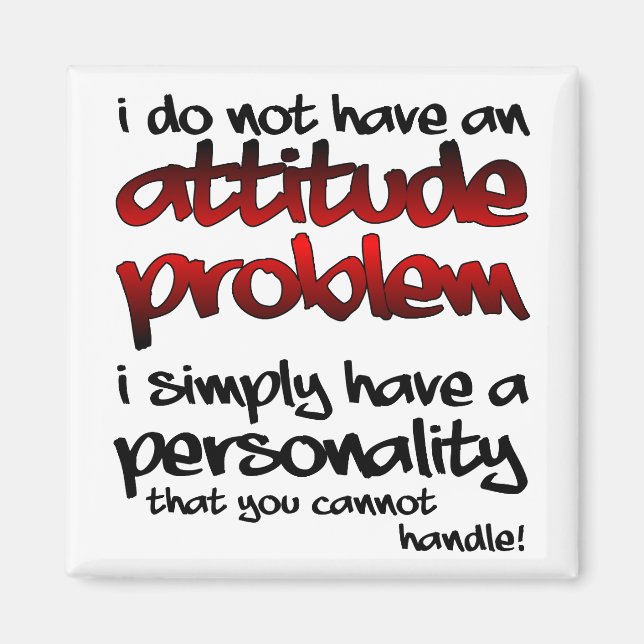 En personlighet som du inte kan hantera snyggt Fri Magnet (Framsidan)