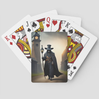 En pestare doktor som har personal i ett casinokort