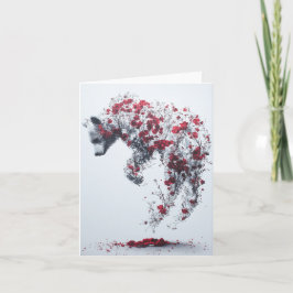 En Petal i ett tidskort Tack Kort