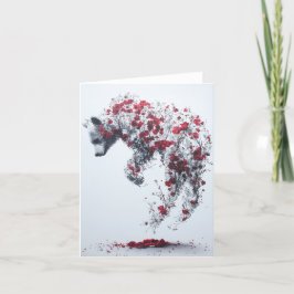 En Petal i ett tidskort Tack Kort