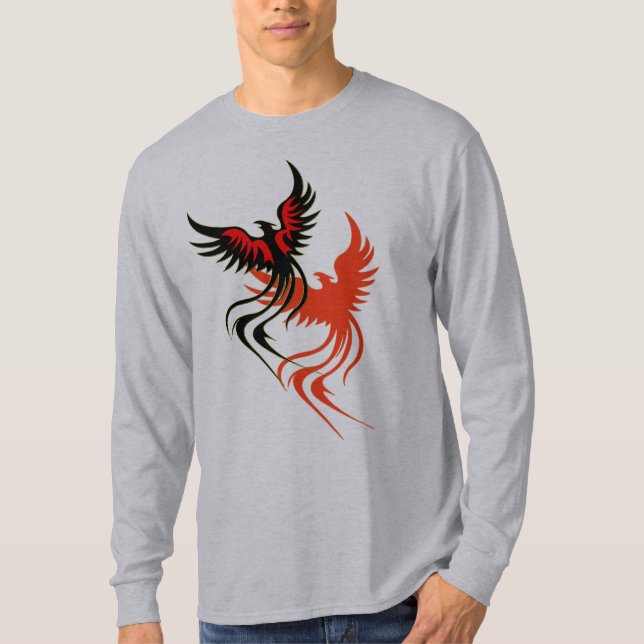 En Phoenixs skuggar Longsleeve T-shirt (Framsida)
