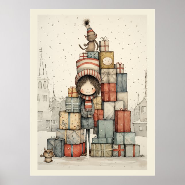 En pil Julklapp Poster (Framsidan)