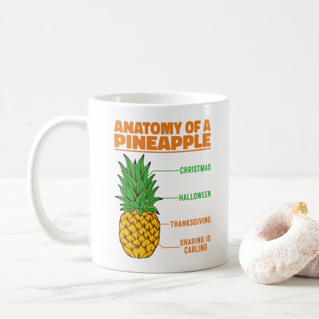 En Pineapple Älskares Semester Familjens Coola Ana Kaffemugg (Med munk)