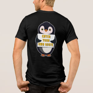 En pingvin som håller en skylt med anpassningsbar  t shirt