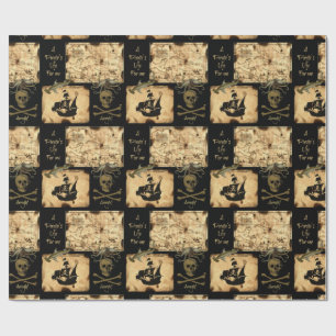 En pirat liv för mig karibisk skattkarta presentpapper