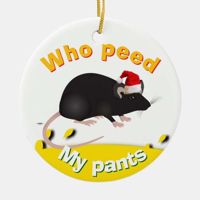 En pisspojke jul julgransprydnad keramik (Framsidan)