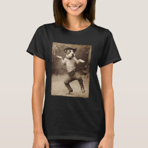 En Pitbull Hund Cowboy T Shirt