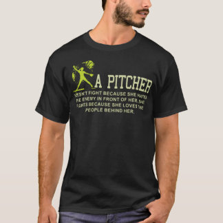 En pitcher baseboll till amrican t shirt