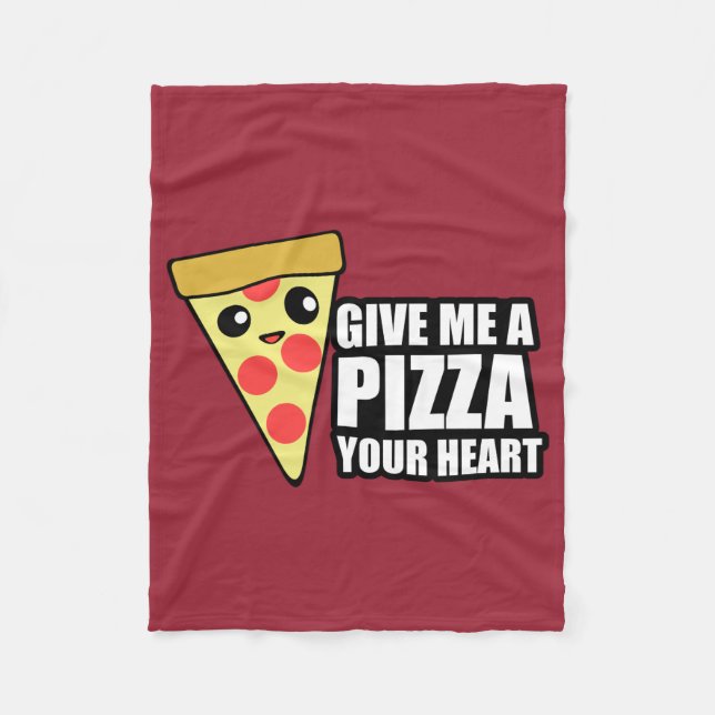 En Pizza din hjärta Fleecefilt (Framsidan)