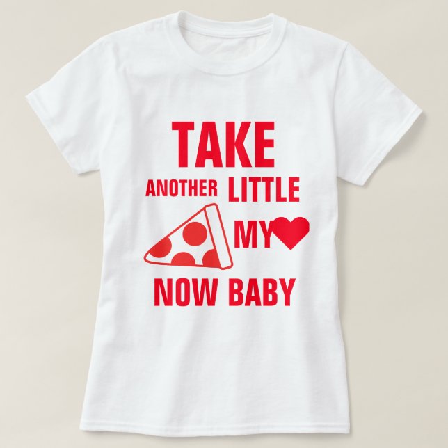 En Pizza min hjärta T-shirt (Design framsida)