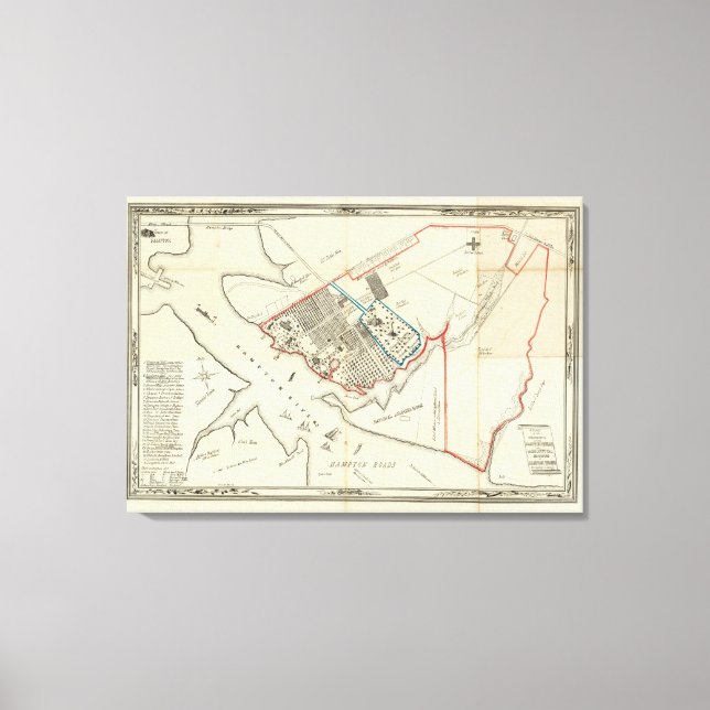 En plan Egendom i Hampton Normal Canvastryck (Framsida)