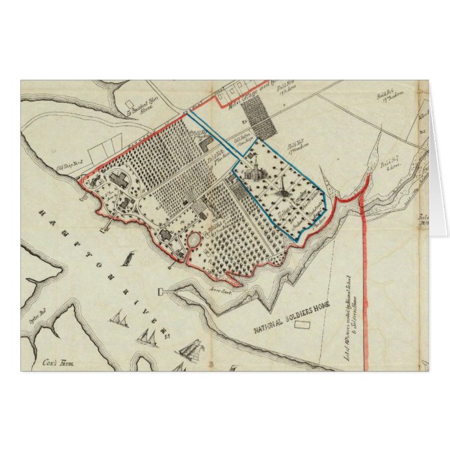 En plan för Egendom i Hampton Normal Hälsningskort (Framsidan Horizontal)