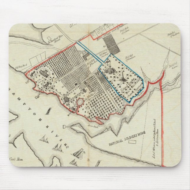 En plan för Egendom i Hampton Normal Musmatta (Framsidan)